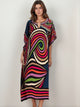 Vestido Estampado Kaftan Labirintos