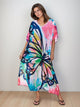 Vestido Estampado Kaftan Voe Alto