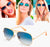 Óculos de Sol Feminino Aviador Azul Degradê