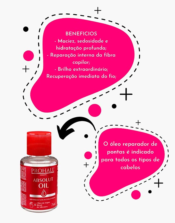Reparador de Pontas Sérum Absolut Oil Prohall 7ml