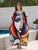 Vestido Estampado Kaftan Expressões Duo Kaftan Expressões mulher