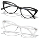 KIT Óculos Armação de Grau Preta e Transparente