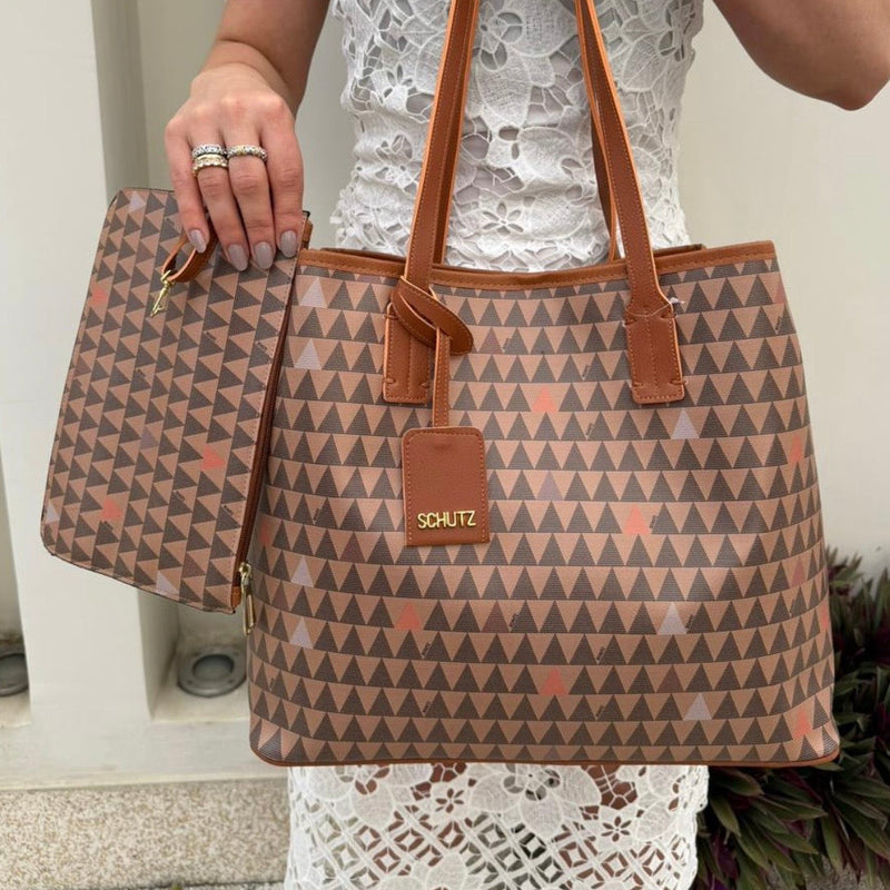 Bolsa Shopping Nina Triangle - Brown
