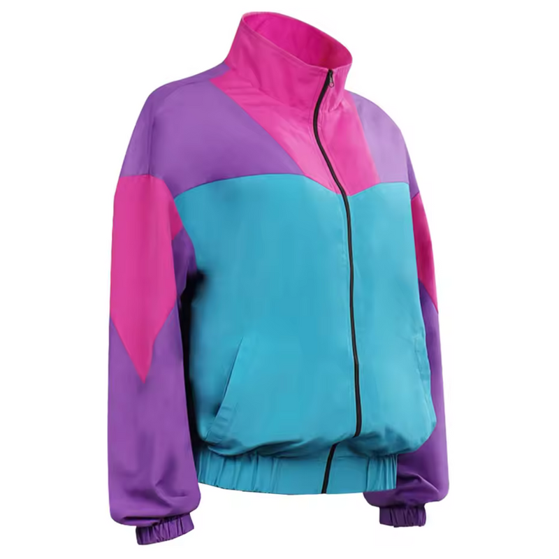 Jaqueta Feminina Colorida Retrô Moda Anos 80