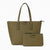 Bolsa Arezzo Kit  Classic com Nécessaire Verde Oliva
