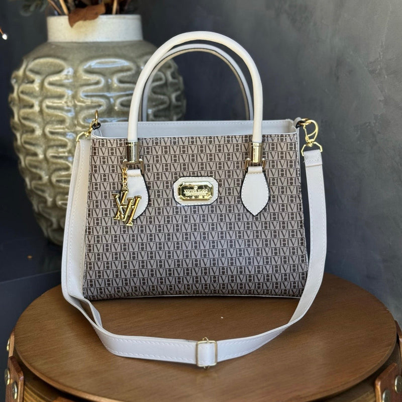 Bolsa Victor Hugo Monograma Tote - OffWhite