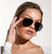 Óculos de Sol Feminino Aviador Ouro 3026