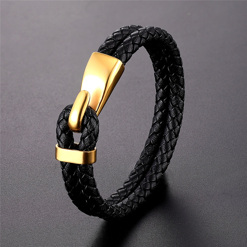 Pulseira Folheada A ouro 14K Multicamadas Para Homens E Mulheres