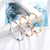Pulseira De Aço Inoxidável Duplo Cristal Cabeça Prego
