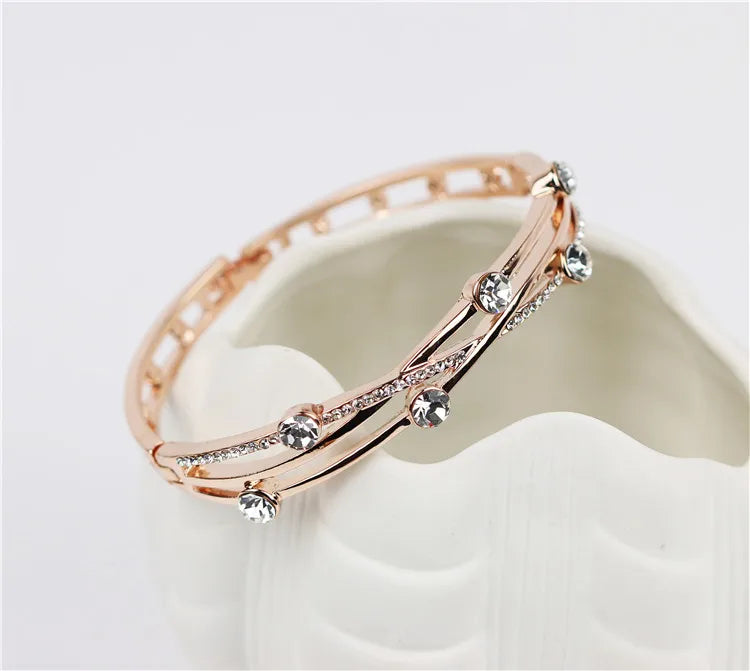 Pulseira Cruzada Com Zircônia