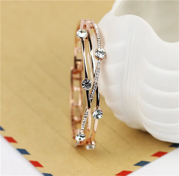 Pulseira Cruzada Com Zircônia