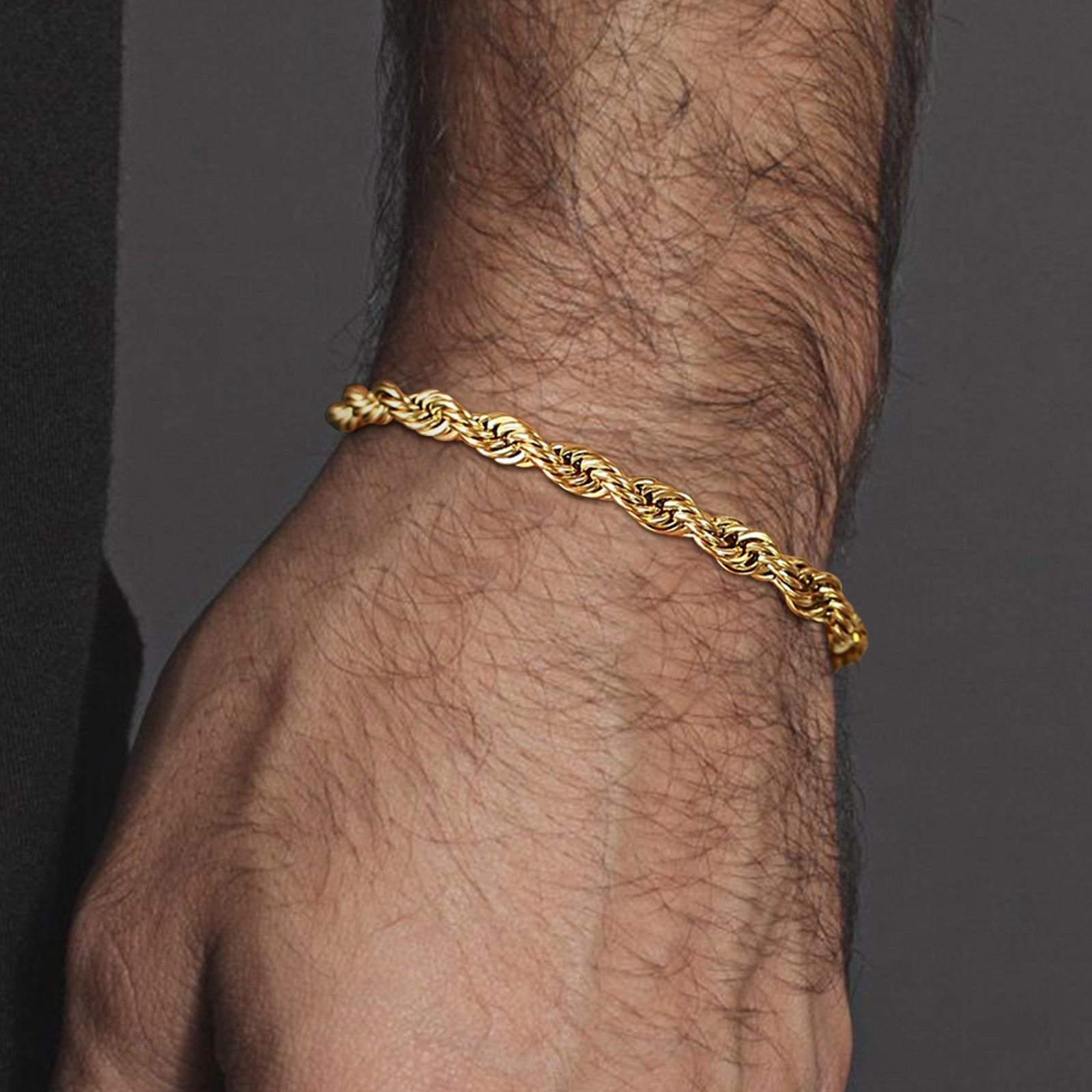 Pulseira Trançada de Aço Inoxidável