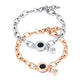 Pulseira de aço inoxidável numerais romanos