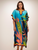 Vestido Estampado Kaftan Expressões Duo Kaftan floral azul