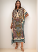 Vestido Estampado Kaftan Expressões Duo Kaftan paisley nude