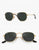 Óculos de Sol Feminino Hexagonal Dourado