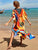 Vestido Estampado Kaftan Expressões Duo Kaftan Britto