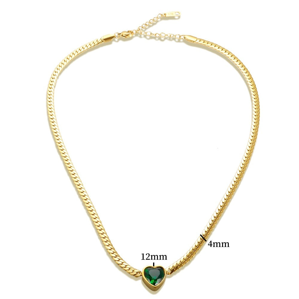 Colar e Pulseira Pedra de Coração