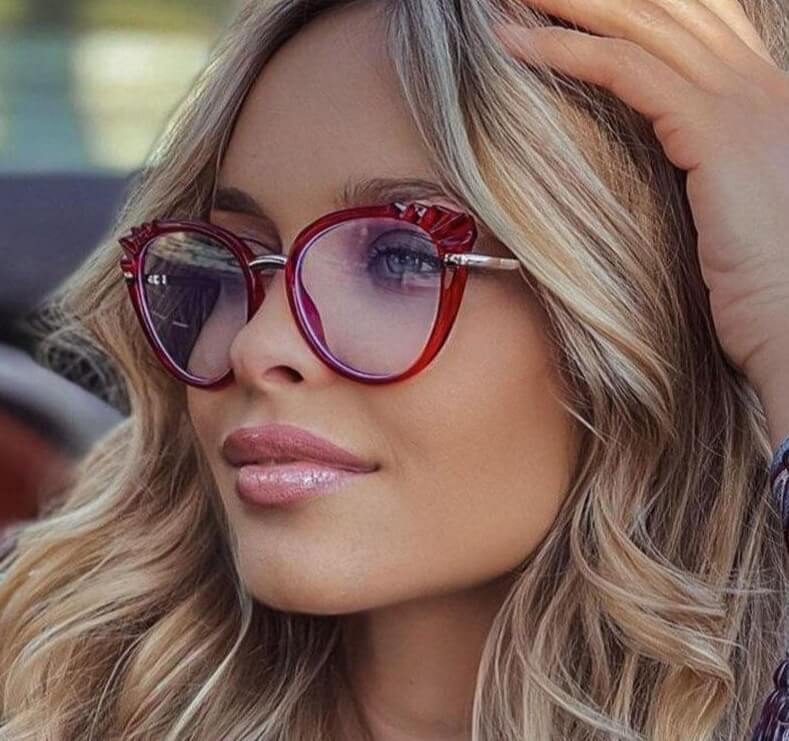 Armação de Óculos Gatinho Fashion