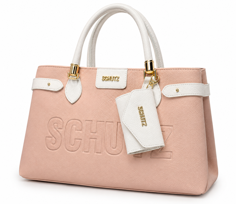 Bolsa Lisie Tote Schutz Couro Rosê com Carteira
