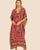Vestido Estampado Kaftan Expressões Duo Kaftan tapeçaria rosa
