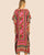 Vestido Estampado Kaftan Expressões Duo Kaftan tapeçaria rosa