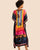 Vestido Estampado Kaftan Expressões Duo Kaftan folhagem preto