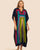 Vestido Estampado Kaftan Expressões Duo Kaftan arcos multicolor