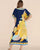 Vestido Estampado Kaftan Expressões Duo Kaftan flores amarelas