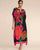 Vestido Estampado Kaftan Expressões Duo Kaftan floral preto