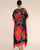 Vestido Estampado Kaftan Expressões Duo Kaftan floral preto