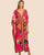 Vestido Estampado Kaftan Expressões Duo Kaftan abstrato pink