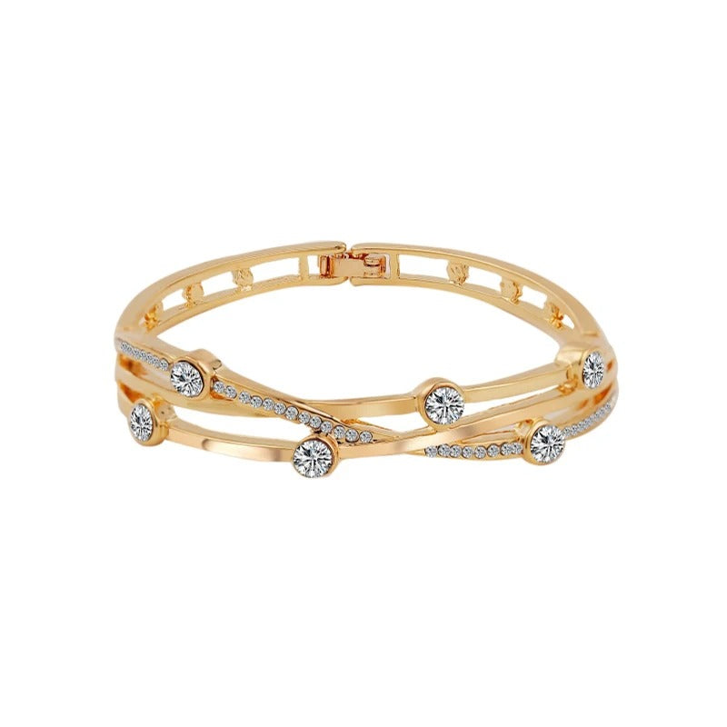 Pulseira Cruzada Com Zircônia