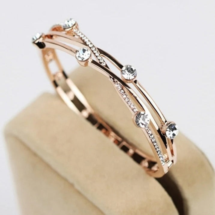 Pulseira Cruzada Com Zircônia
