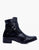 Bota Cano Curto Salto Baixo Apliques Preta