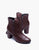 Bota Cano Curto Salto Alto Ziper Café