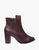 Bota Cano Curto Salto Alto Ziper Café