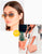 Kit: Óculos de Sol Aviador e Bolsa Soho Creme