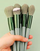 Kit: Profissional com 13 Pincéis Verde para Maquiagem