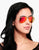 Amo: Óculos de Sol Ray Ban Aviador Vermelho